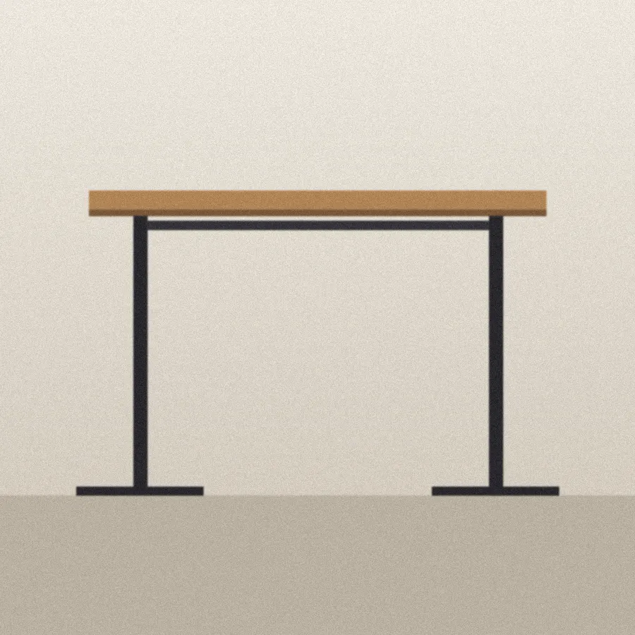 Loft desk at standing height